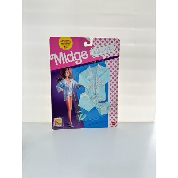 1990 Midge Wedding Day Fashions Teal Floral Honeymoon Outfit Mattel 9631 - Picture 1 of 4